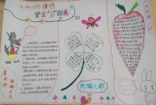 关于小学生防拐骗的简单手抄报 小学生简单手抄报