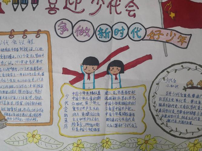 喜迎少代会争做新时代好少年龙园小学六年级三班手抄报展示