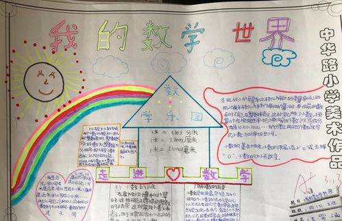 中华路小学四年级一班的数学手抄报精彩呈现