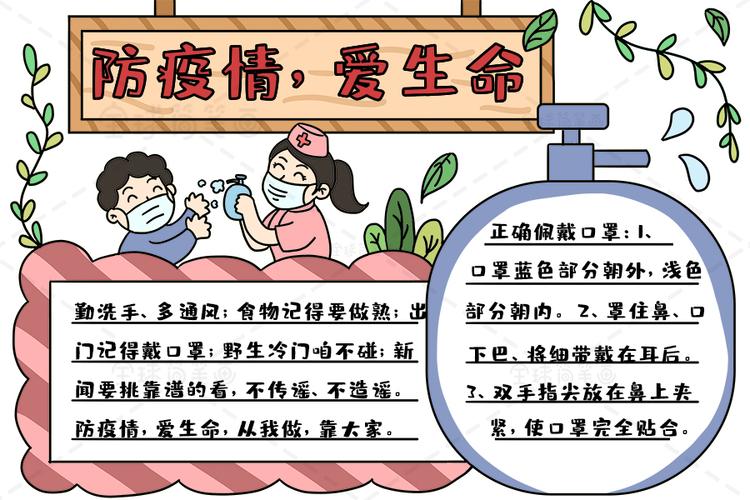 防疫情爱生命手抄报