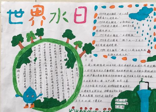 安阳市西关小学生命之源滴水必珍主题手抄报活动