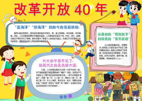 改革开放40周年手抄报图片改革开放四十周年手抄报比赛决赛投票开始啦