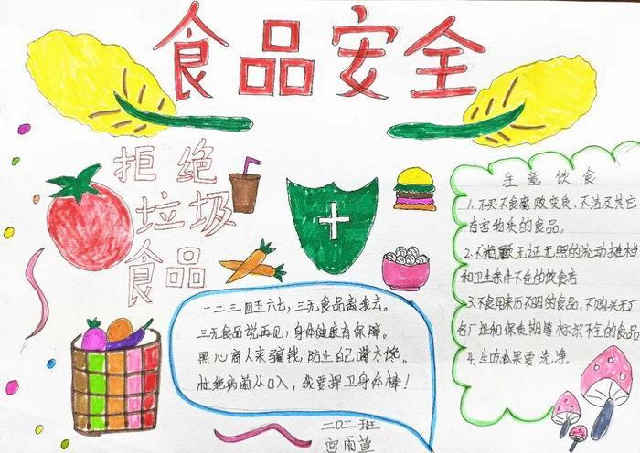 小学生食品安全手抄报有关食品安全的手抄报怎么画食品安全手抄报漂亮