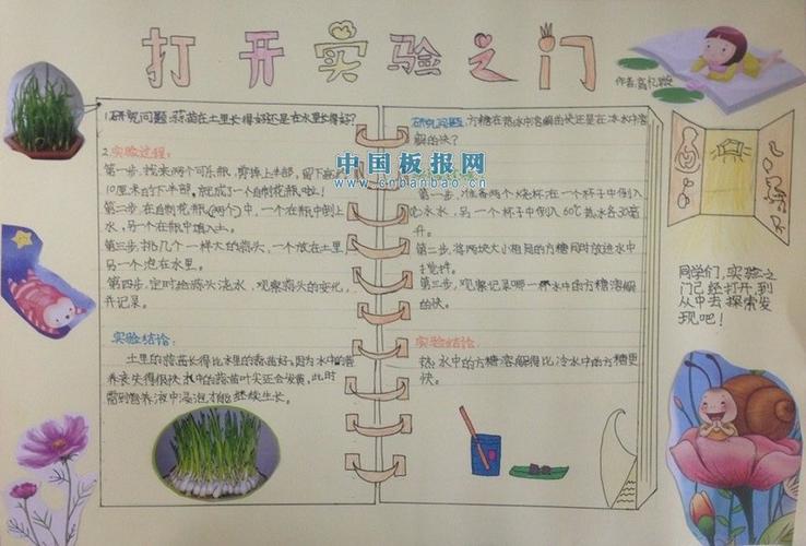 有趣的科学实验手抄报