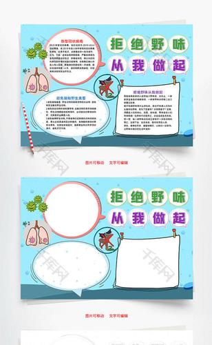 拒绝野味保护健康的手抄报健康的手抄报