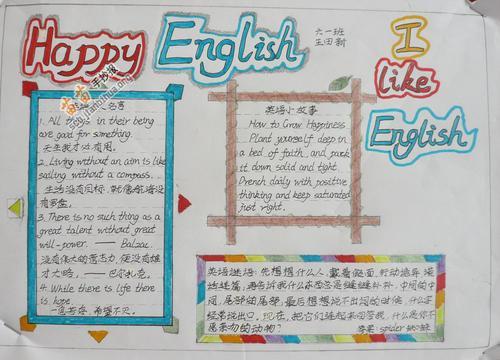 happy english快乐英语手抄报图片大全资料flymyenglishdream手抄报