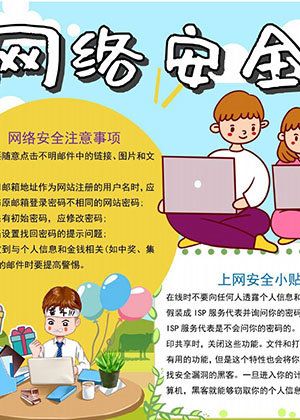 网络安全手抄报模板