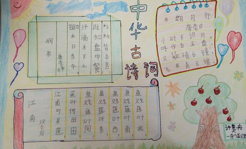 凯旋城小学一4班 古诗手抄报优秀作品展示