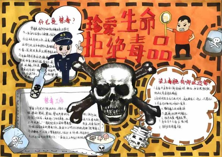 无悔青春拒绝毒品手抄报