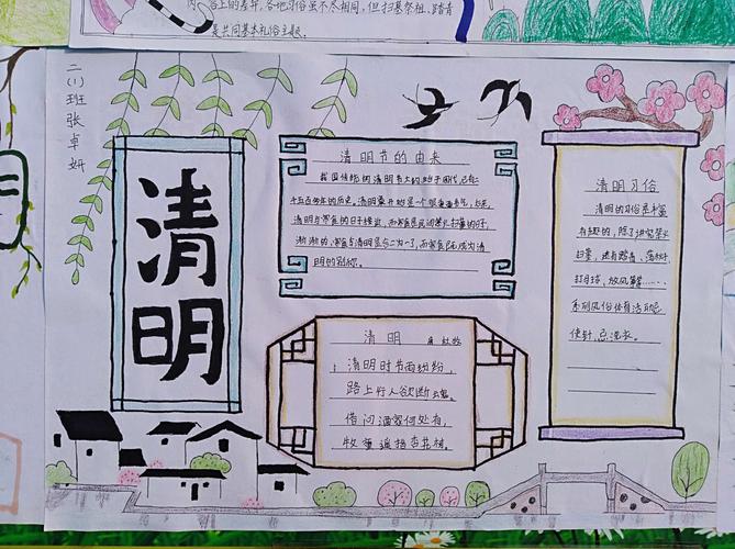 清明祭英烈------向阳小学开展清明节手抄报评比活动副本