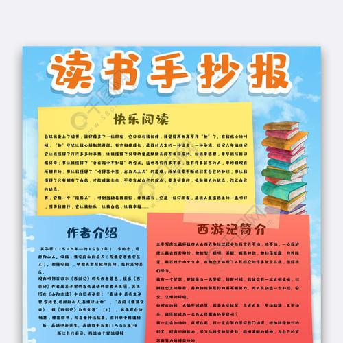 小学生读书手抄报读书模板作品详情文件格式psd文件大小27.