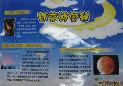 太阳月亮星星云手抄报 关于月亮的手抄报