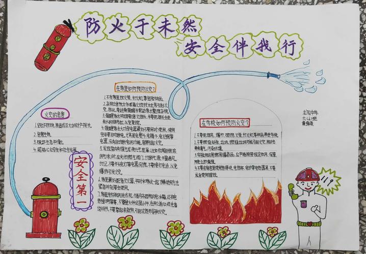 龙阳中学12月份防火于未燃安全伴我行主题手抄报评比情况