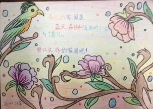 简笔画飞的小鸟怎么画手抄报的