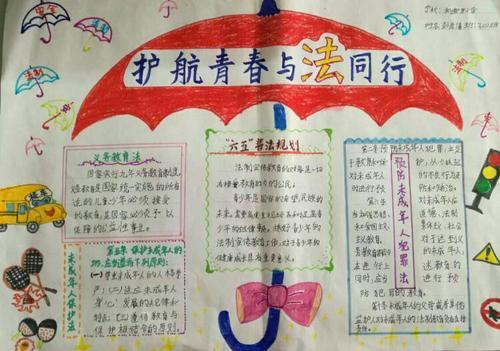 友谊里小学护航青春 与法同行手抄报比赛获奖作品集锦