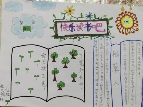 悦读双语畅游书海园岭小学三2班读书节之手抄报比赛作品赏析