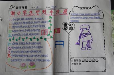 莲河学校开展学习新《小学生守则》手抄报评-178kb