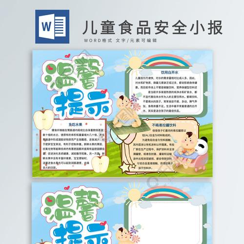 温馨提示儿童食品安全手抄报3年前发布