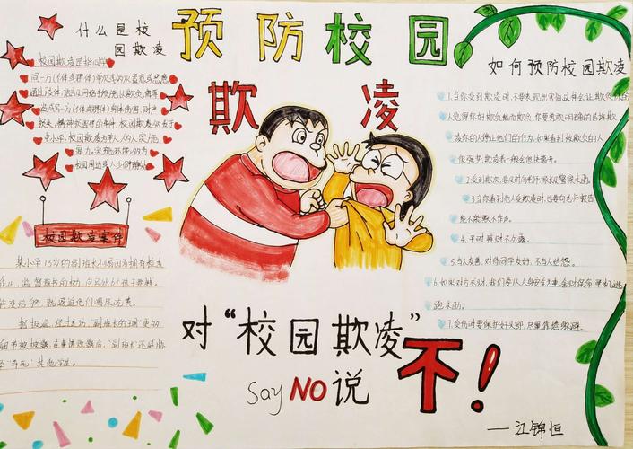 红安县第二小学开展以扫黑除恶预防校园欺凌为主题的手抄报评比