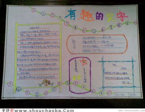 有趣的汉字手抄小报供同学们参考和借鉴更多内容尽在汉字手抄报栏目