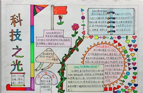 美观又漂亮科技振兴校园手抄报大全