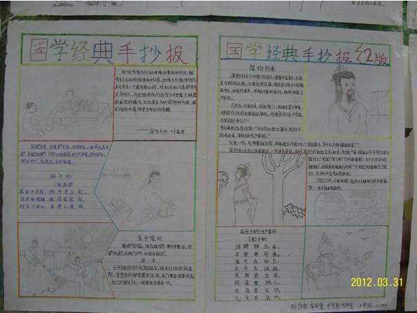 关于国学经典的手抄报5年级国学经典手抄报