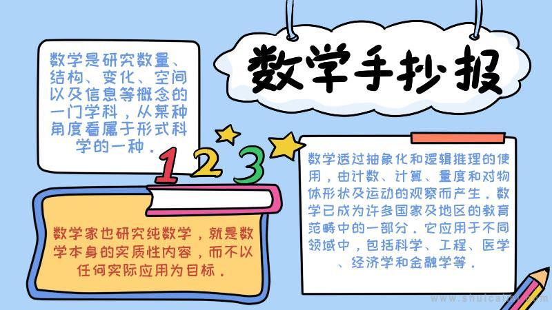 关于数学的手抄报怎么画数学手抄报大全图片