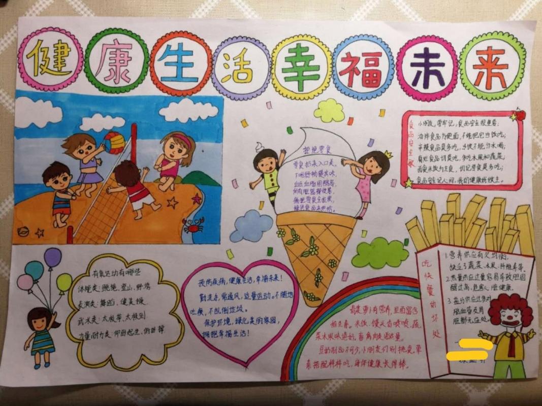 手抄报《健康生活幸福未来》 手抄报《健康生活幸福未来》