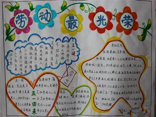 英文劳动节的手抄报 劳动节手抄报劳动最快乐小学生五一劳动节手抄报