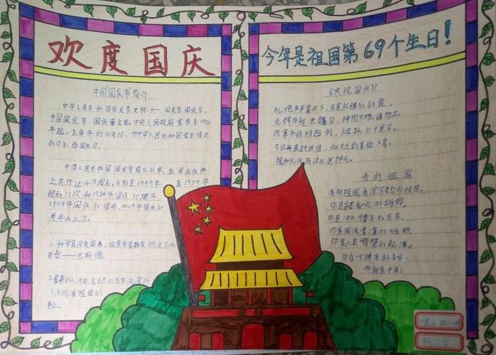 祖国妈妈生日快乐手抄报献礼祖国母亲国庆节手抄报