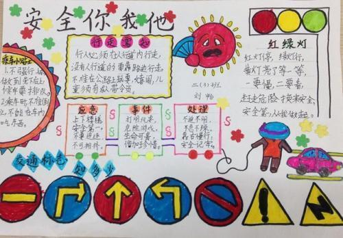 安全在我心中手抄报交通安全手抄报交通安全在我心中一一一代林小学