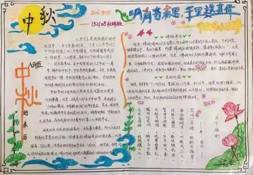 手抄报丨中秋节手抄报图片素材模板文字为孩子收藏