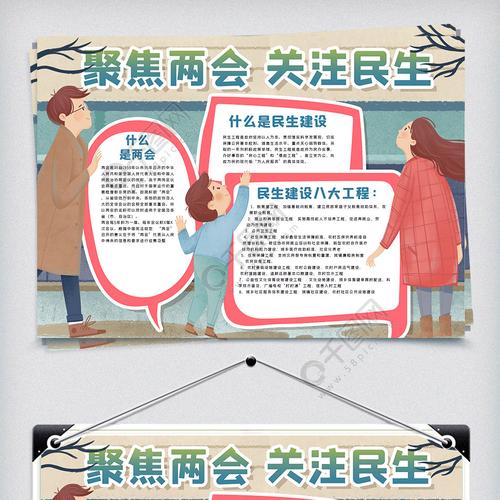 聚焦全国两会关注民生手抄报