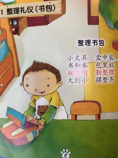 小学生自己整理书包手抄报小学生手抄报