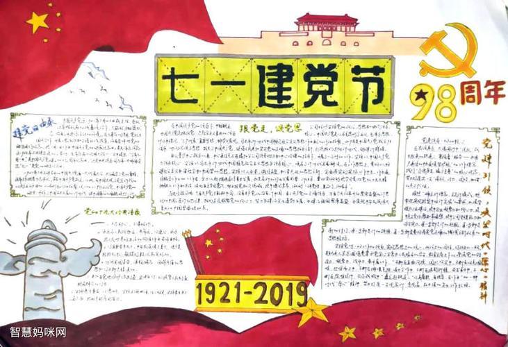 七一建党节手抄报图片大全建党节手抄报简单又漂亮精选5篇2020建党节