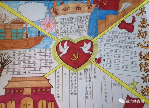 童心向党筑梦成长红色手抄报作品展览第三期