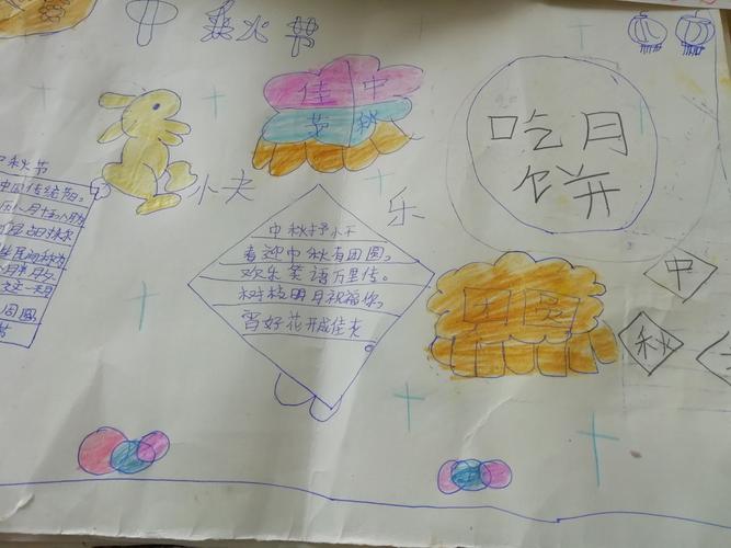 东佛殿小学三年级中秋节手抄报图片