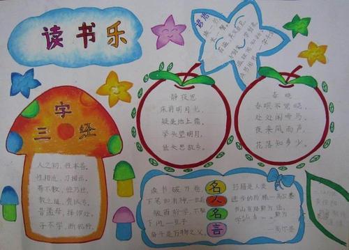 小学一年级手抄报《一年级大个子二年级小个子》整本书共读之手抄报