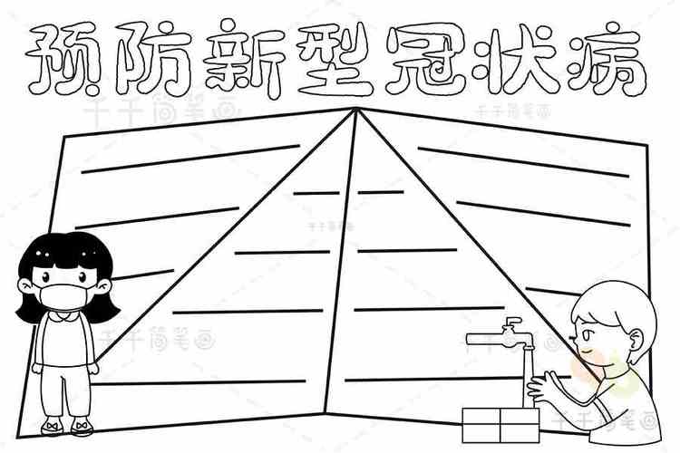 预防新型冠状病毒手抄报牵挂身处疫情一线的每一个同胞我们虽然无法