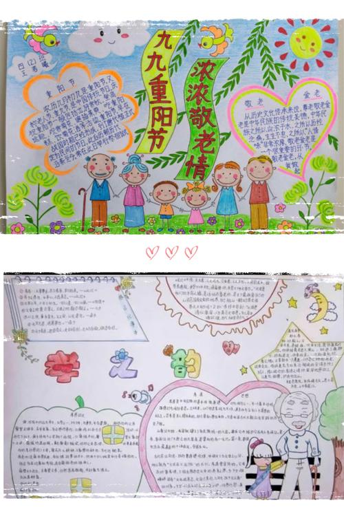 手抄报展示   孩子们用手中的画笔描绘最美的画卷愿所有老人身体健康