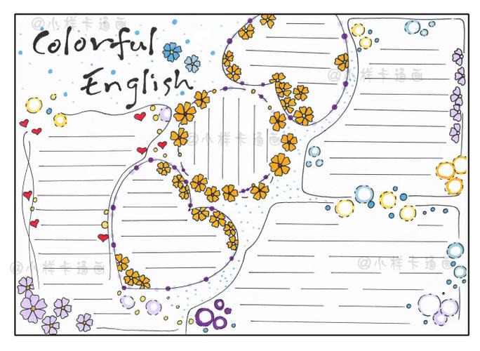 英语手抄报小样卡通画