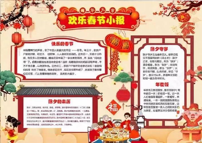 春节手抄报合集 好词好句好段含写作思路建议给孩子收藏一份