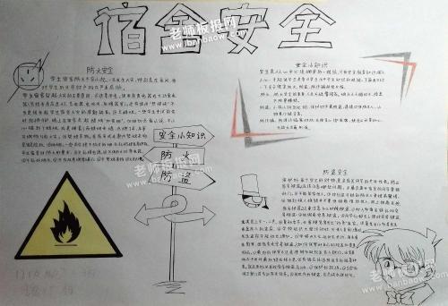 以寝室安全为主题的手抄报安全主题手抄报