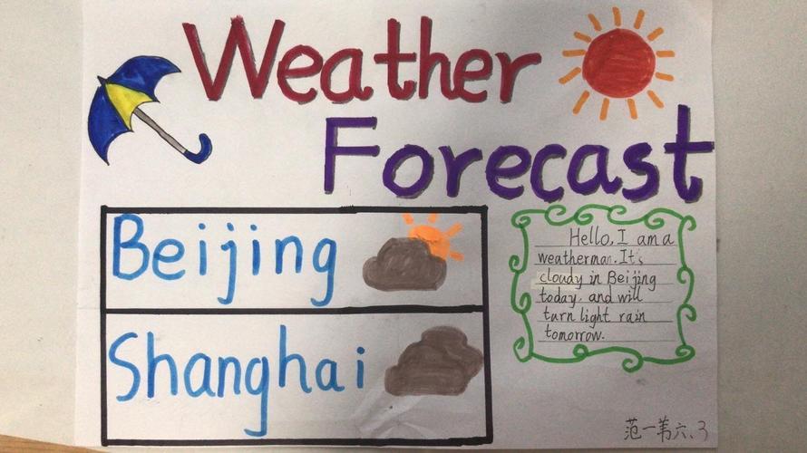 关于环保天气的手抄报天气英语手抄报