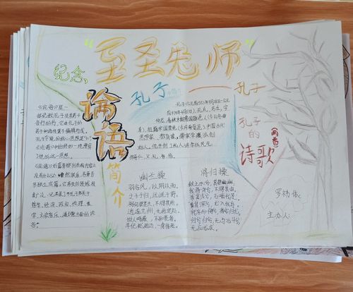 纪念孔子诞辰2569周年活动之手抄报一一东升小学86班