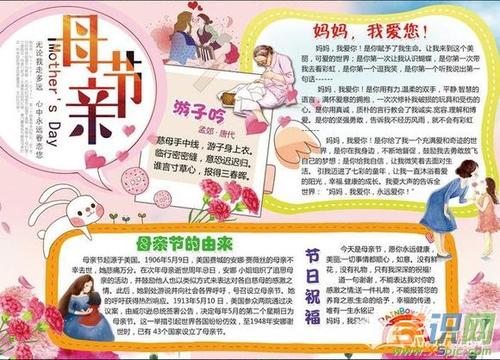 母亲节快乐手抄报图片2017最新母亲节手抄报