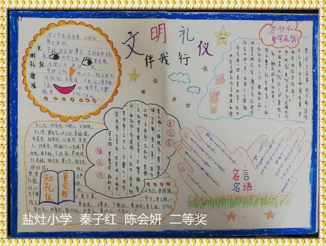 区教科局举办崖州区小学生文明礼仪伴我行手抄报现场制作比赛活动