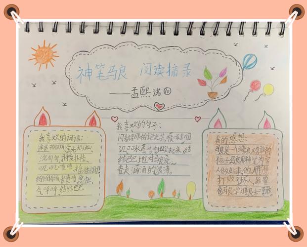 《神笔马良》手抄报实验小学二年级8班