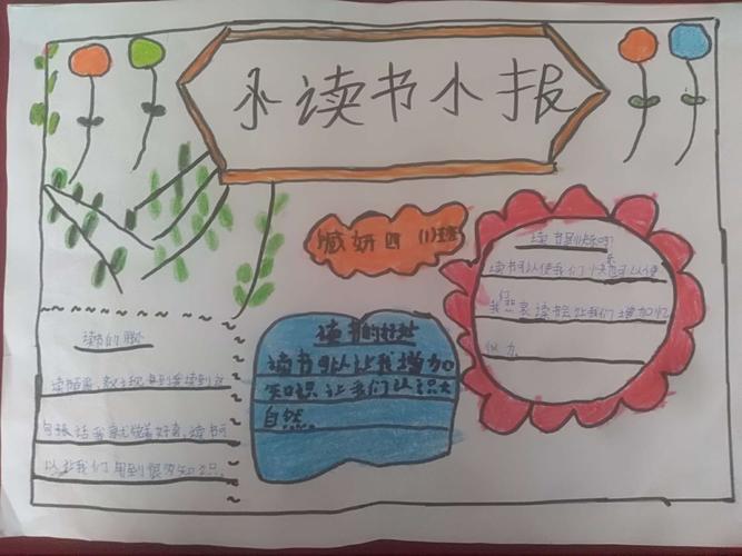 人生因阅读而精彩 汤阴县任固镇岳儿寨中心小学读书活动之手抄报