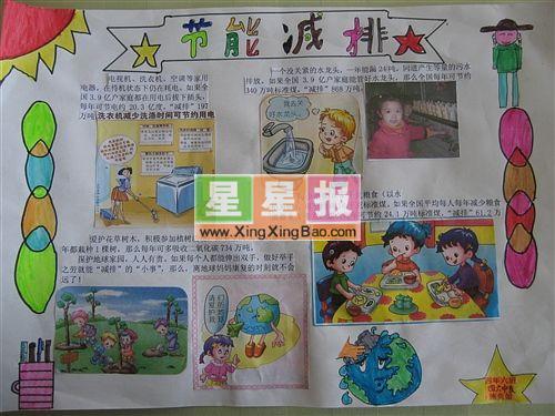 小学生节能减排手抄报设计|小学生节能减排手抄报图片 - 查字典板报网